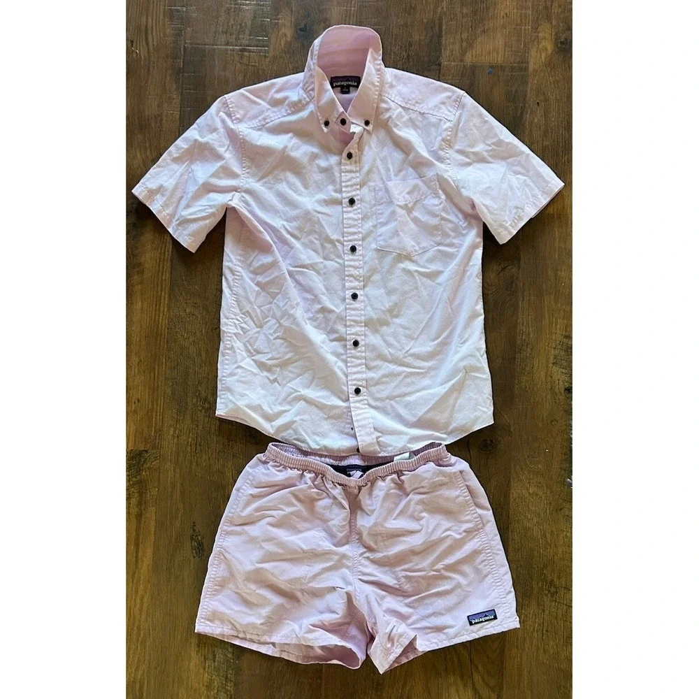 Patagonia Daily Shirt Dragon Purple S Button Up Baggies Shorts 5